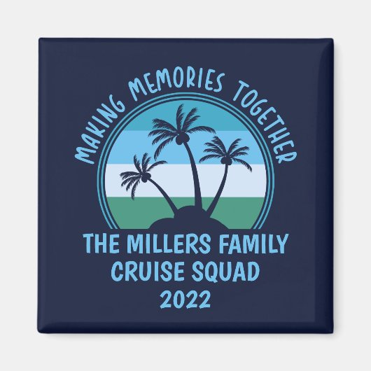 Aimant Personnalisé Vacances en famille Été Réunion Plage (Devant)