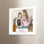 Aimant Personnalisée Maman I Love You Photo<br><div class="desc">"Éclairez le frigo ou l’espace de travail de maman avec cet aimant personnalisé et sucré avec votre photo préférée et le message sincère "Maman, I Love You" sur un arrière - plan rose pastel doux. Un petit gardien parfait pour la fête des mères, son anniversaire, ou juste pour lui rappeler...</div>