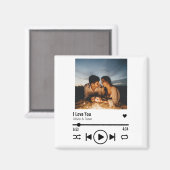 Aimant Personnalisée Saint Valentin Photo Song Playlist (Recto/Verso)