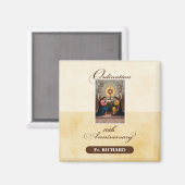 Aimant Personnaliser, 10e anniversaire d'ordination Anges (Recto/Verso)