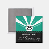 Aimant Personnaliser, 25e anniversaire de l'employé (Recto/Verso)