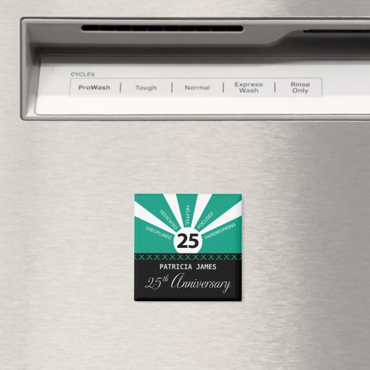 Aimant Personnaliser, 25e anniversaire de l'employé (In Situ (Lave-vaisselle))