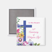 Aimant Personnaliser, 50e anniversaire Nun vie religieuse (Recto/Verso)