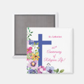 Aimant Personnaliser, 60e anniversaire Nun vie religieuse (Recto/Verso)