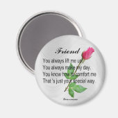 AIMANT PERSONNALISER AMI -MAGNET (Recto/Verso)