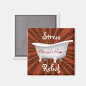 Aimant personnaliser-baignoire vintage (Recto/Verso)