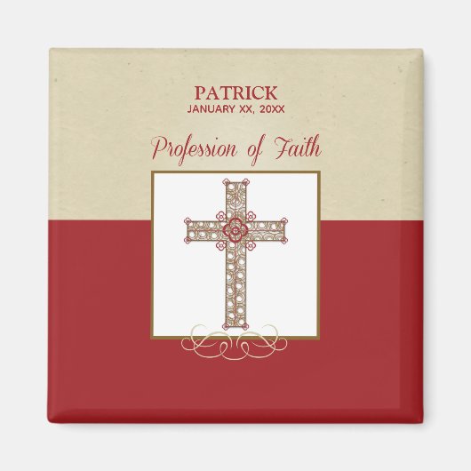 Aimant Personnaliser, Bénédictions de RCIA sur la profess (Devant)