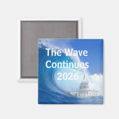 Aimant Personnaliser Blue Wave Election 2026 (Recto/Verso)