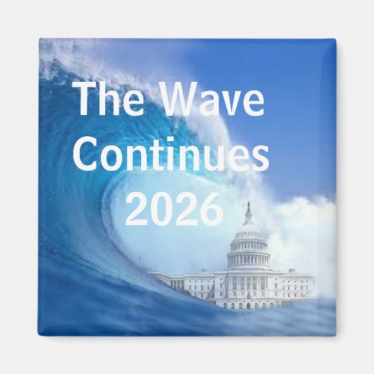 Aimant Personnaliser Blue Wave Election 2026 (Devant)