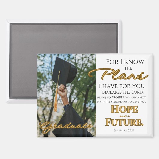 Aimant Personnaliser Jérémie 29:11 Écriture Casquette Gra (Recto/Verso)