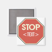 Aimant Personnaliser la conception du panneau STOP, <TEXT (Recto/Verso)