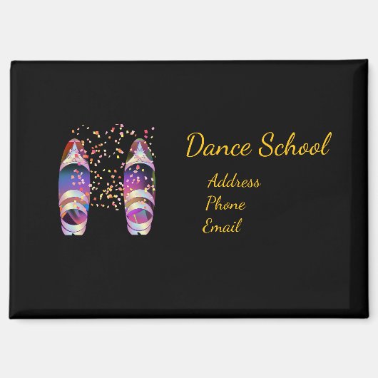 Aimant Personnaliser la publicité École de danse (Recto)
