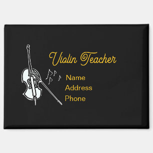 Aimant Personnaliser la publicité Violon enseignant Violo