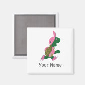 Aimant Personnaliser la tortue en marche (Recto/Verso)