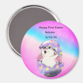 Aimant Personnaliser l'aimant de Pâques heureux (Recto/Verso)