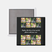 Aimant Personnaliser le collage photo et l'aimant texte (Recto/Verso)