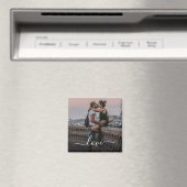 Aimant Personnaliser le Modèle photo avec le texte d'amou (In Situ (Lave-vaisselle))