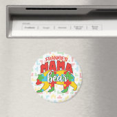 Aimant Personnaliser le nom des enfants Mama Bear Sensibi (In Situ (Lave-vaisselle))