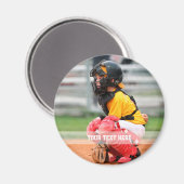 Aimant Personnaliser le Pinback photo de sport (Recto/Verso)