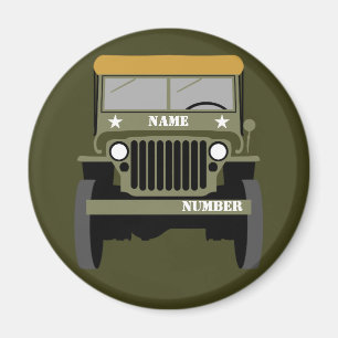Aimant Personnaliser le véhicule militaire vintage de l'