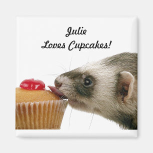 Aimant Personnaliser Nom Aime Cupcakes Ferrets