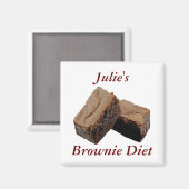 Aimant Personnaliser Nom Chocolat Brownie Diet (Recto/Verso)