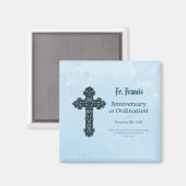 Aimant Personnaliser, Ordination Anniversaire Prêtre, Cro (Recto/Verso)