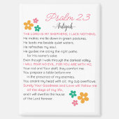 Aimant Personnaliser Psaume 23-NIV Bible Scripture Fleurs (Recto)