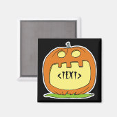 Aimant Personnaliser un Jack-O-Lantern,<TEXT> (Recto/Verso)