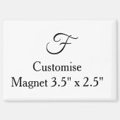Aimant personnaliser un rectangle simple 3,5" x 2,5" pers (Recto)