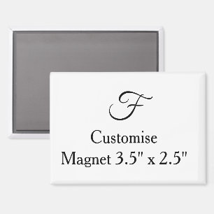 Aimant personnaliser un rectangle simple 3,5" x 2,5" pers