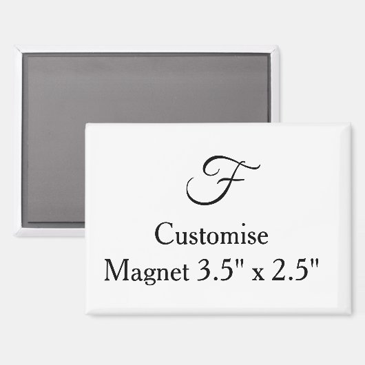 Aimant personnaliser un rectangle simple 3,5" x 2,5" pers (Recto/Verso)