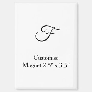 Aimant personnaliser un rectangle simple personnalisé de