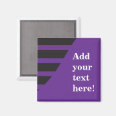 Aimant Personnaliser violet et noire (Recto/Verso)