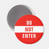 Aimant Personnalisez ce signe STOP modèle - ne pas entrer (Recto/Verso)