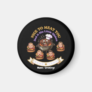 Aimant Personnalisez le cadeau du maître du grill BBQ Agr