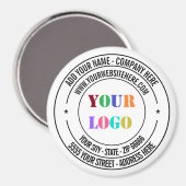 Aimant Personnalisez votre logo d'entreprise Modèle de te (Recto/Verso)