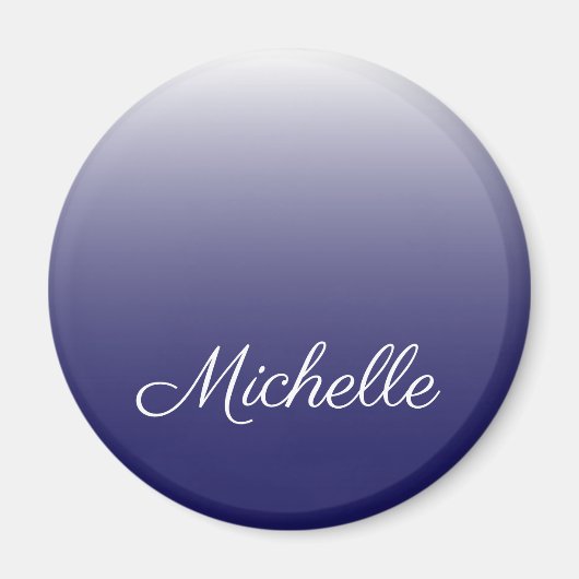 Aimant Personnalized gradient ombre navy blue (Devant)
