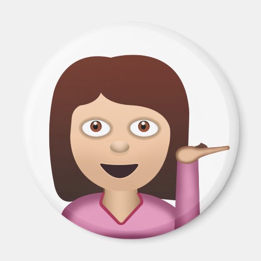Aimant Personne du bureau d'information Emoji (Devant)