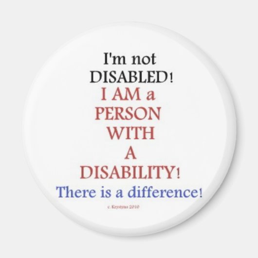 AIMANT PERSONNE HANDICAPÉE 1 (Devant)