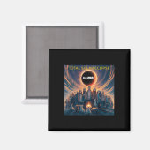 Aimant Personnes Eclipse Gles Total Solaire Eclipse 2024 (Recto/Verso)