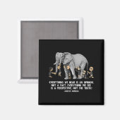 Aimant Perspective Citation Marcus Aurelius Elephant Illu (Recto/Verso)