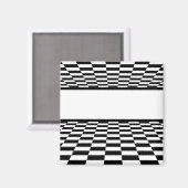 Aimant Perspective de la À damiers noire et blanche (Recto/Verso)