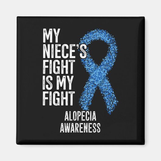 Aimant Perte de cheveux Mon combat nièce est mon combat A (Devant)