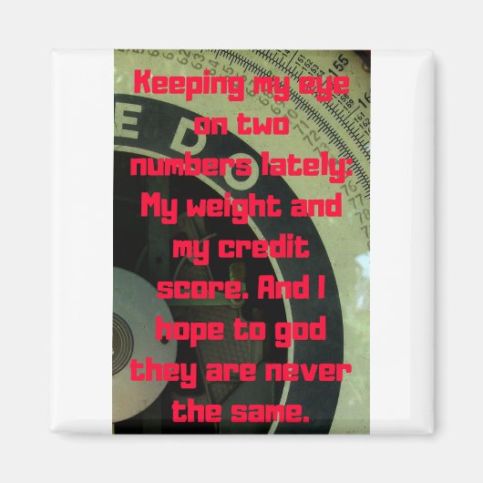 Aimant Perte de poids drôle (Devant)