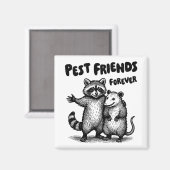 Aimant Pest Friends Forever Black Print (Recto/Verso)