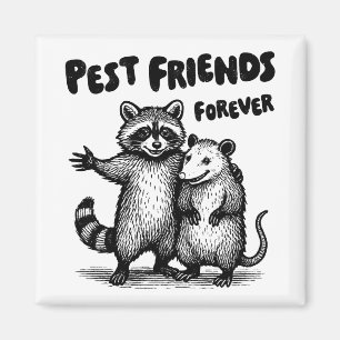 Aimant Pest Friends Forever Black Print