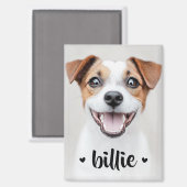 Aimant Pet chien chat photo nom Coeurs mignons (Recto/Verso)