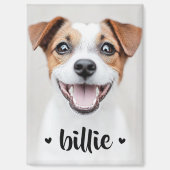 Aimant Pet chien chat photo nom Coeurs mignons (Recto)