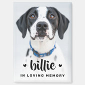 Aimant Pet dog cat photo name in loving memory memorial (Recto)